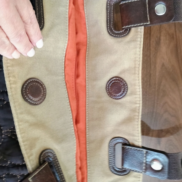 Fossil Brown and Tan Quilted Shoulder Bag - Picture 10 of 12